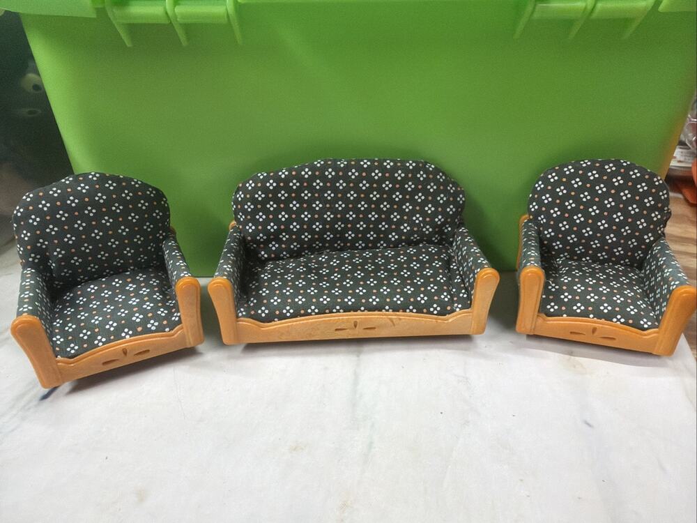 Calico Critters Sylvanian Families Vintage Living Room Couch Set